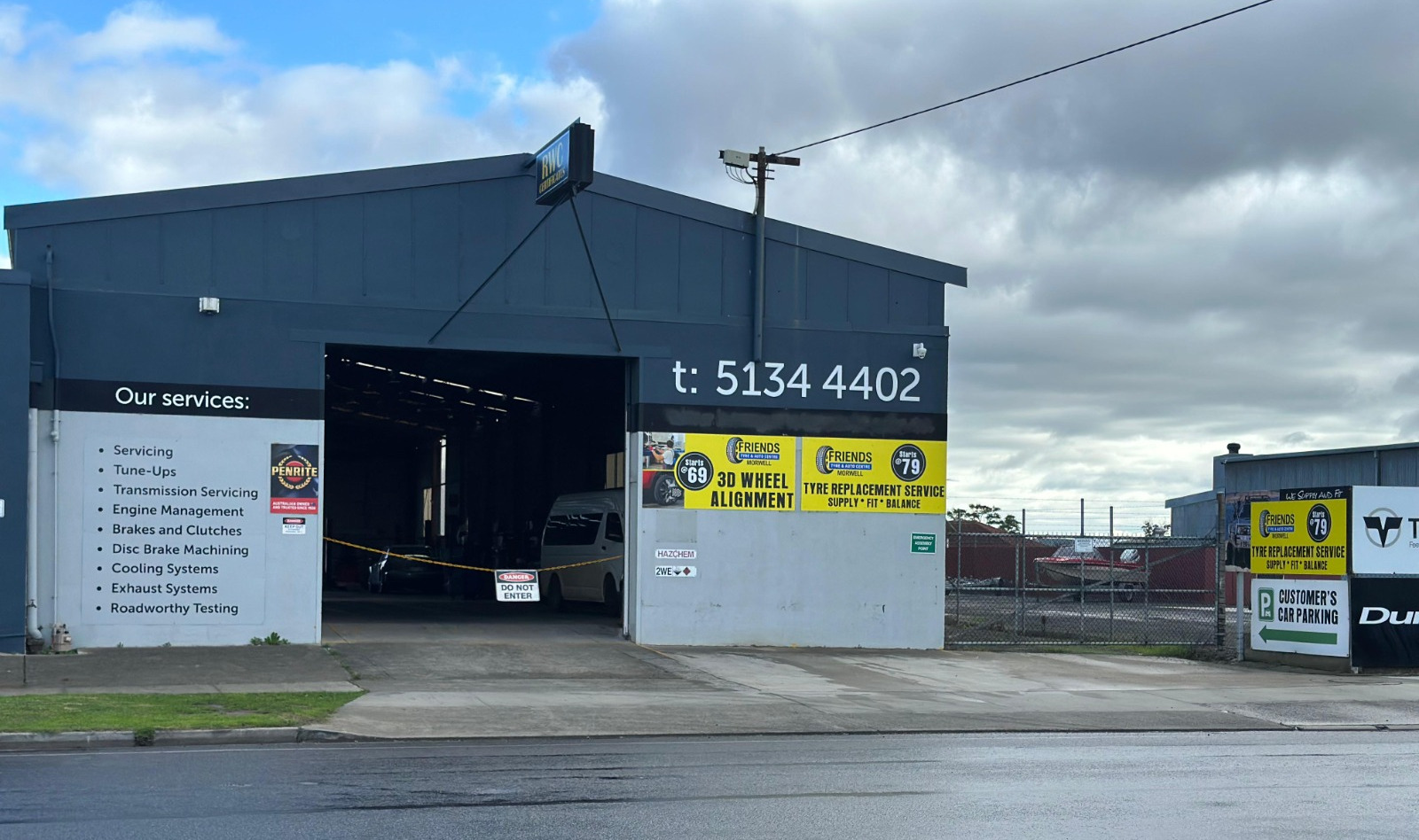 Friends Tyres & Auto Centre storefront serving Morwell and Gippsland drivers