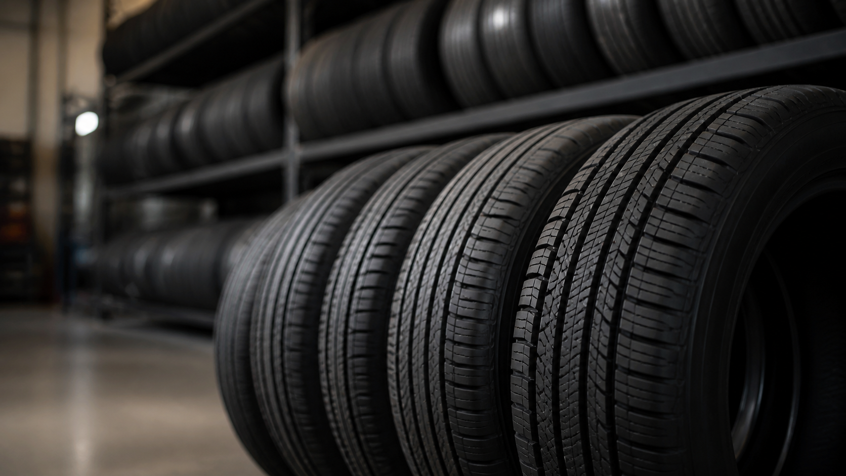 New tyres in a workshop